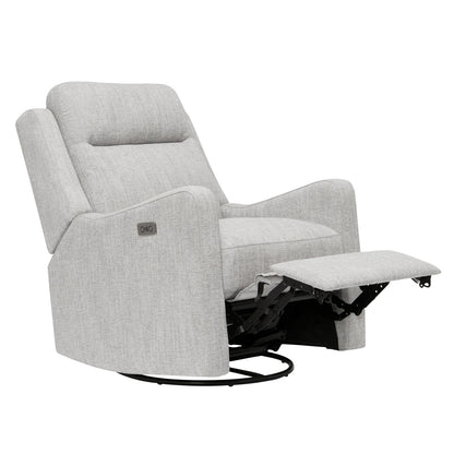 Henry Electric Recliner Glider Chair with USB in Pure Grey