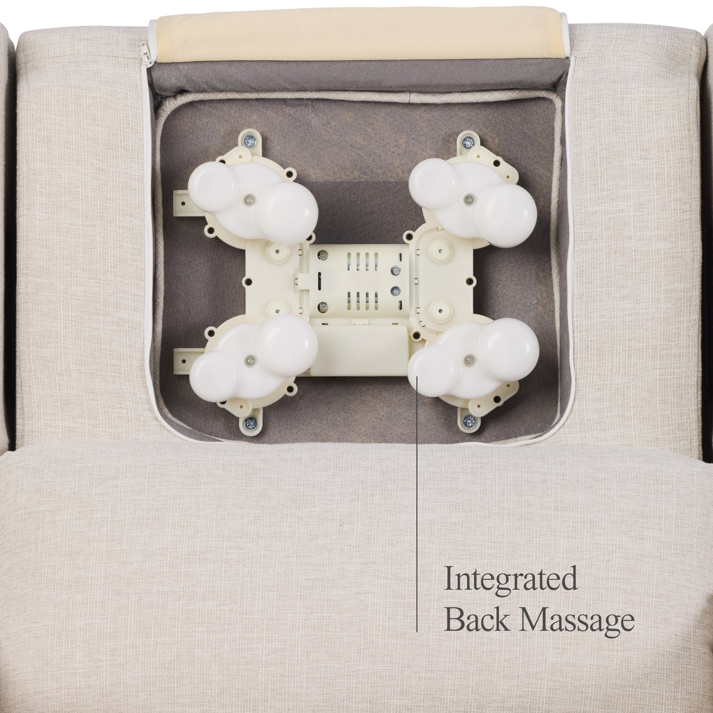 Henry Plus Massage & Heat Nursing Chair in Eggshell