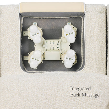 Henry Plus Massage & Heat Nursing Chair in Vanilla Bouclé