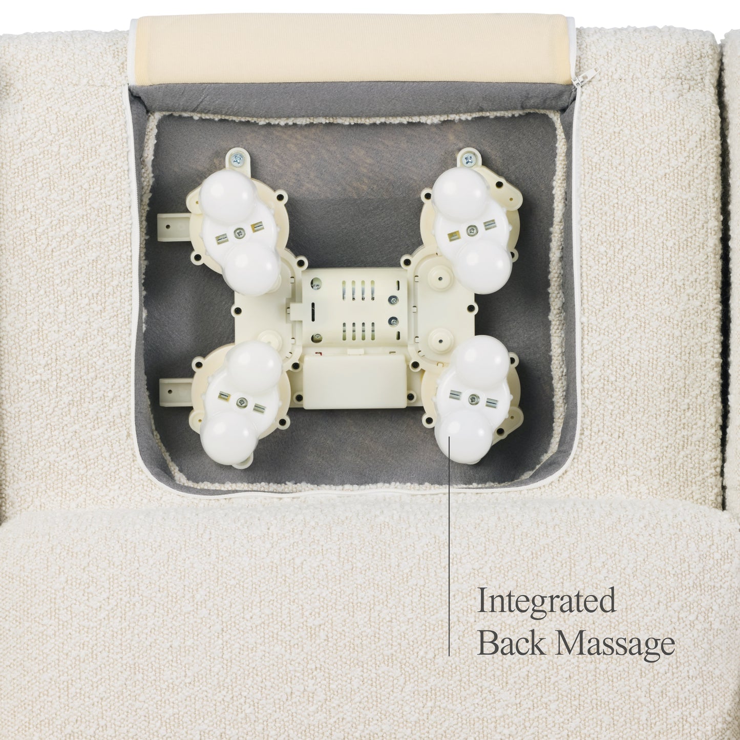 Henry Plus Massage & Heat Nursing Chair in Vanilla Bouclé