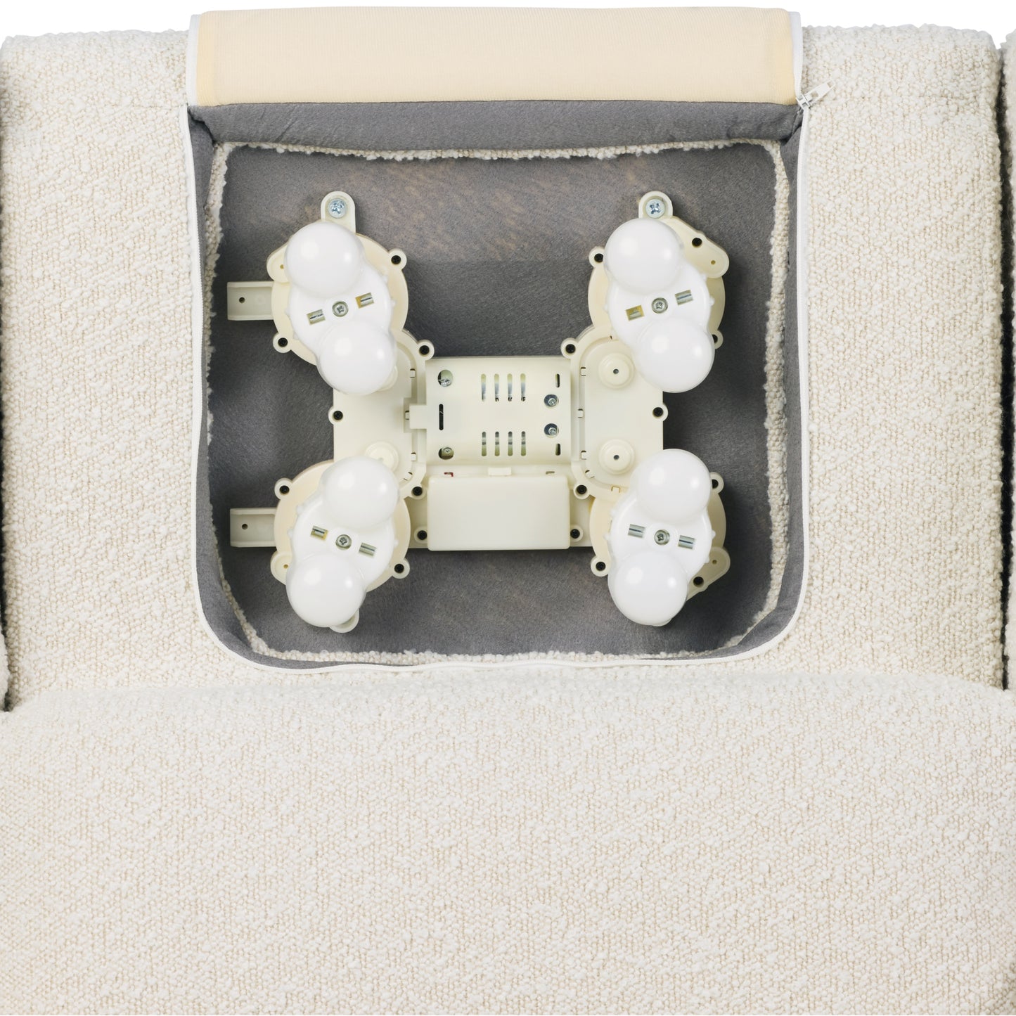 Henry Plus Massage & Heat Nursing Chair in Vanilla Bouclé