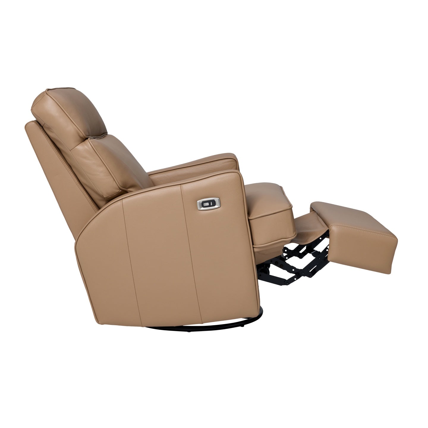 Leo Electric Recliner Glider Chair with USB in Palomino Leather