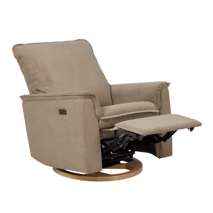 Louie Electric Recliner Glider Nursery Chair in Mocha Corduroy