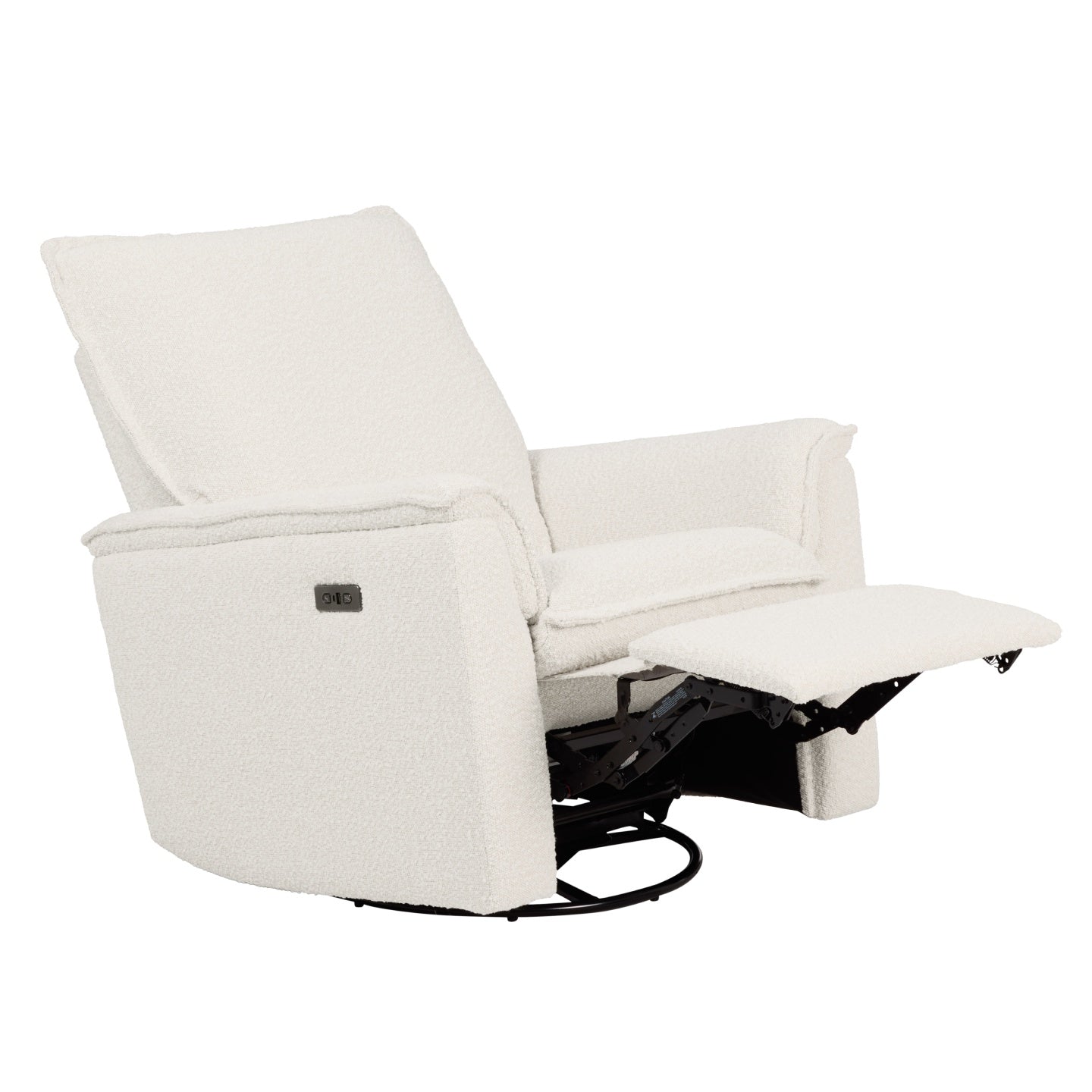 Louie Electric Recliner Glider Nursery Chair in Vanilla Bouclé