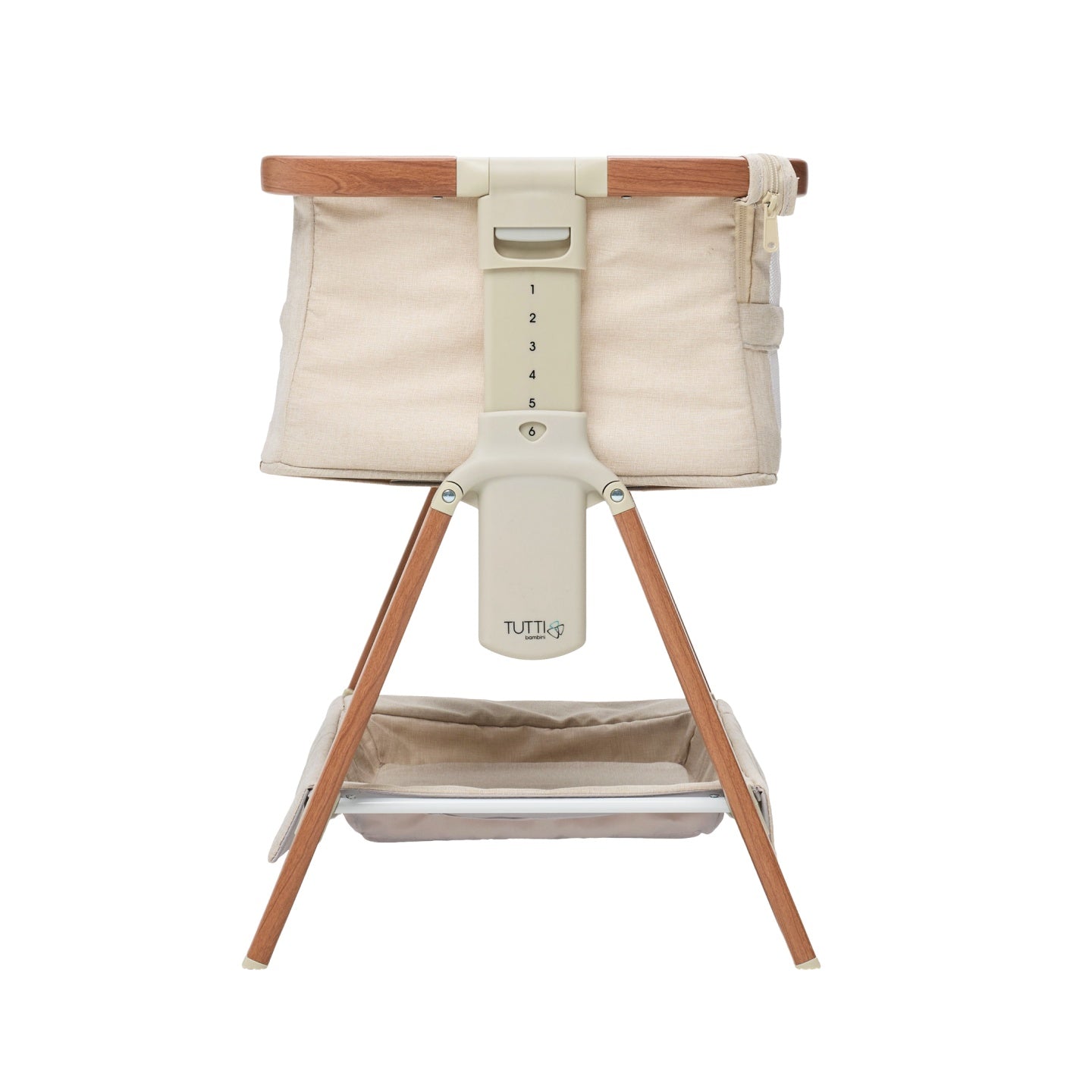 Mini CoZee Breeze Plus Toy Bassinet in Scandi Walnut & Ecru