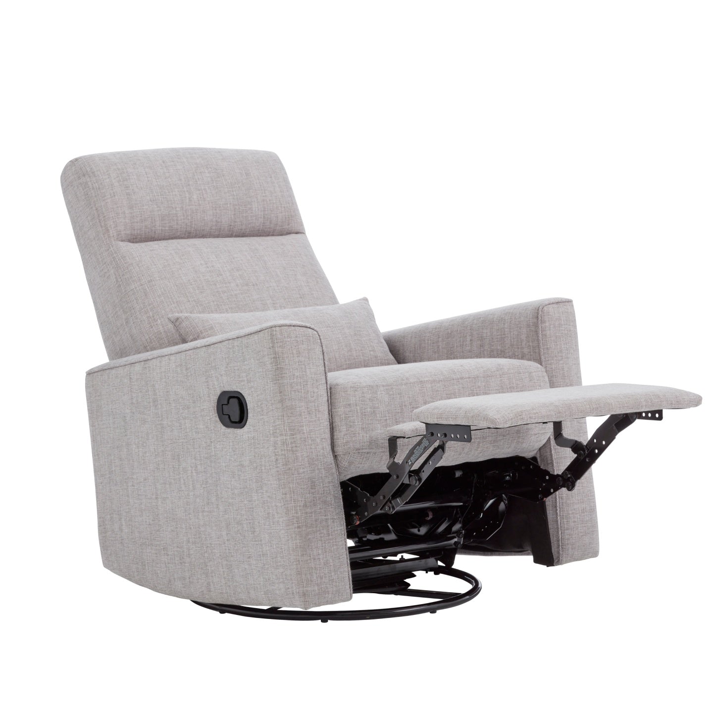 Paige Recliner Glider Nursing Chair in Pure Grey