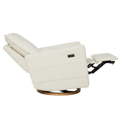 Frankie Electric Recliner Glider Nursery Chair in Coconut Teddy