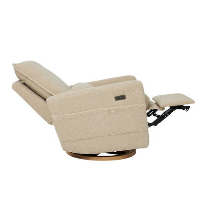 Frankie Electric Recliner Glider Nursery Chair in Taupe Teddy