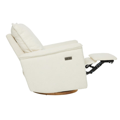 Louie Electric Recliner Glider Nursery Chair in Coconut Teddy