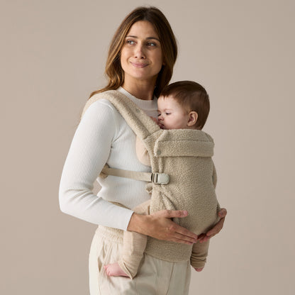 Boba Auri Baby Carrier in Taupe Teddy Fleece