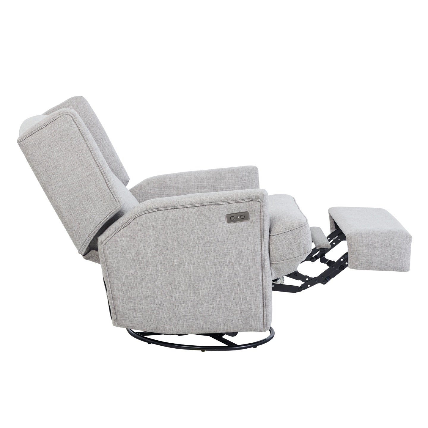 Chelsea Electric Recliner Glider Chair with USB in Pure Grey