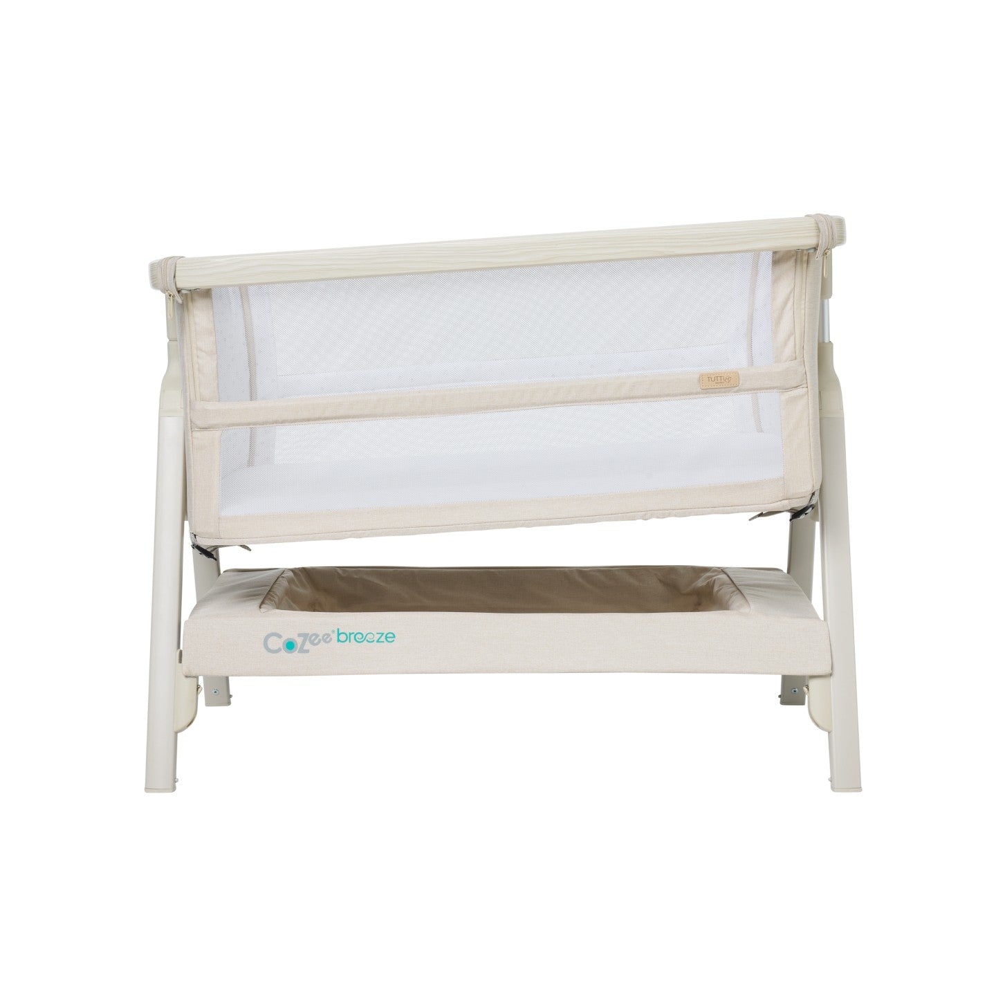 CoZee Breeze Lite Co-sleeping Bassinet in Whitewash Ash and Mushroom