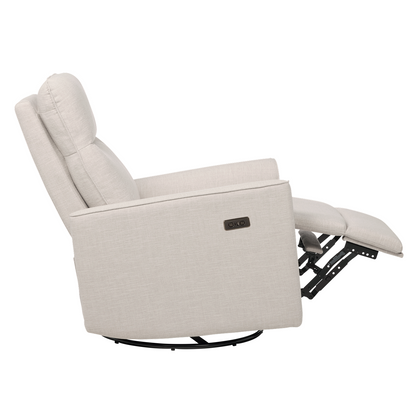 Felix Electric Recliner Glider Chair with USB in Egg Shell