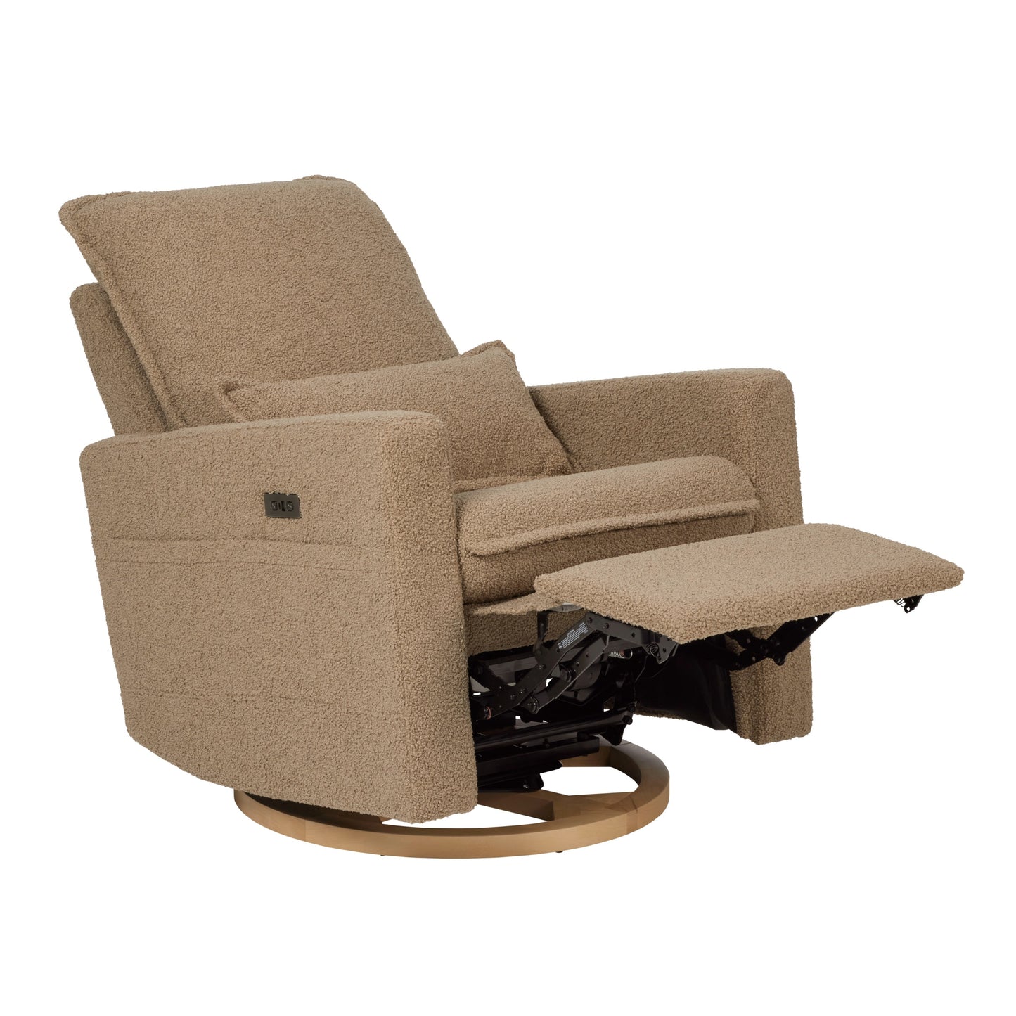 Frankie Electric Recliner Glider Nursery Chair in Mocha Teddy