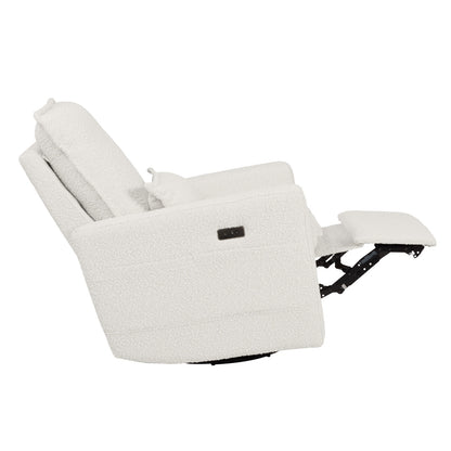 Frankie Electric Recliner Glider Nursery Chair in Vanilla Bouclé