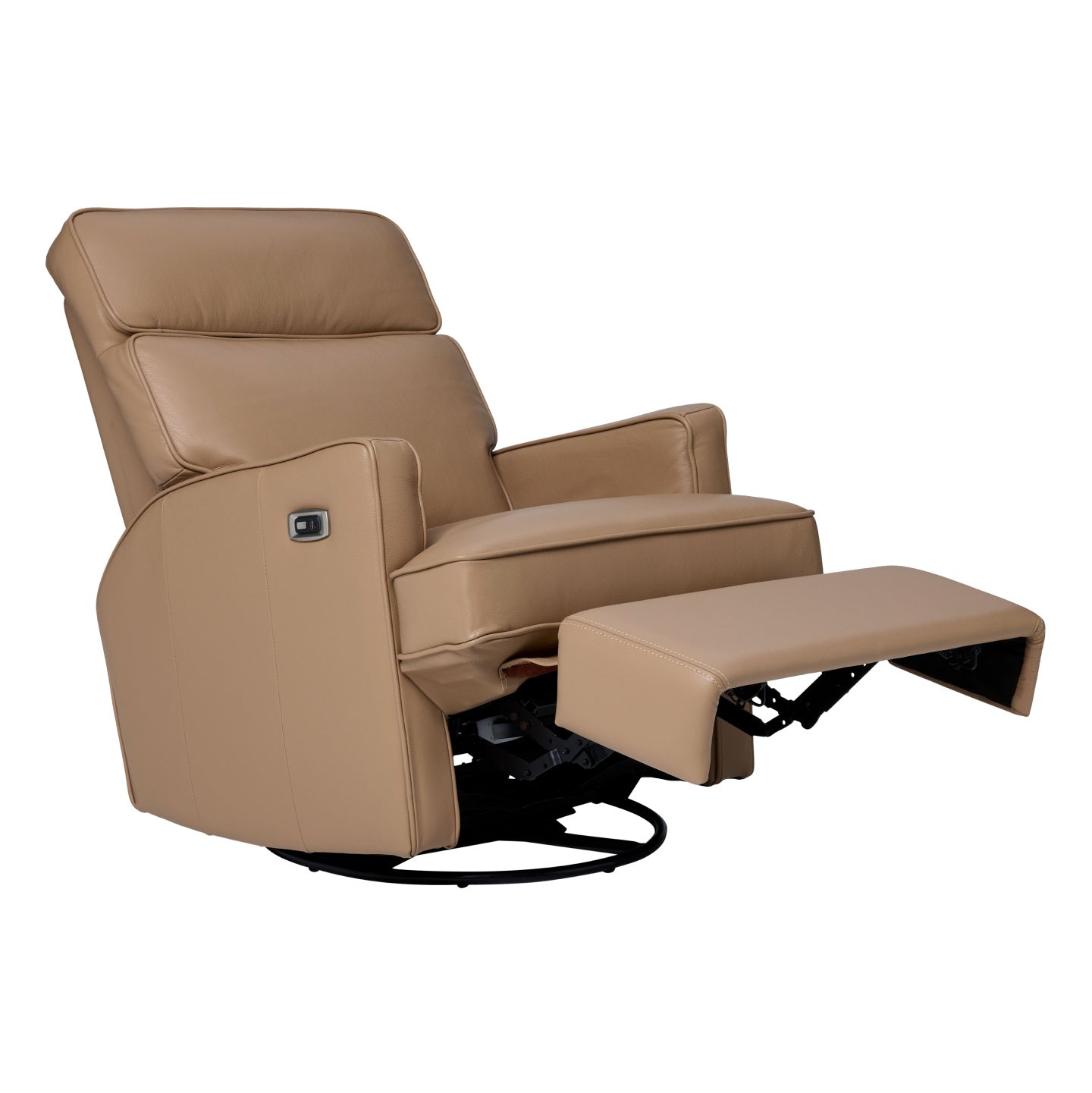 Leo Electric Recliner Glider Chair with USB in Palomino Leather