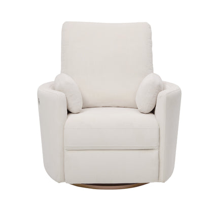 Lola Electric Recliner Glider Nursery Chair in Coconut Corduroy
