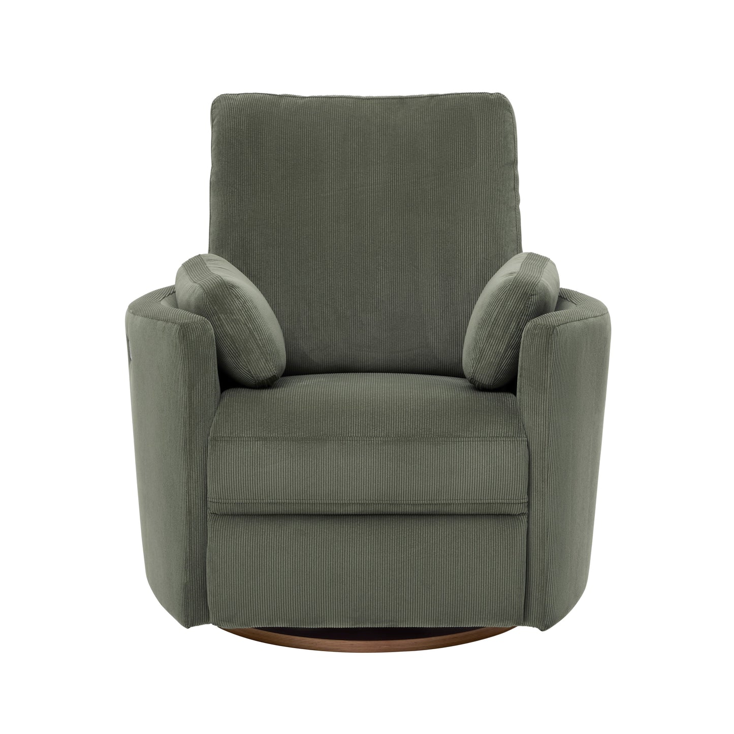 Lola Electric Recliner Glider Nursery Chair in Olive Corduroy