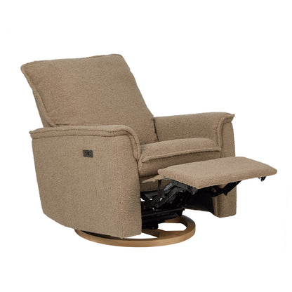 Louie Electric Recliner Glider Nursery Chair in Mocha Teddy