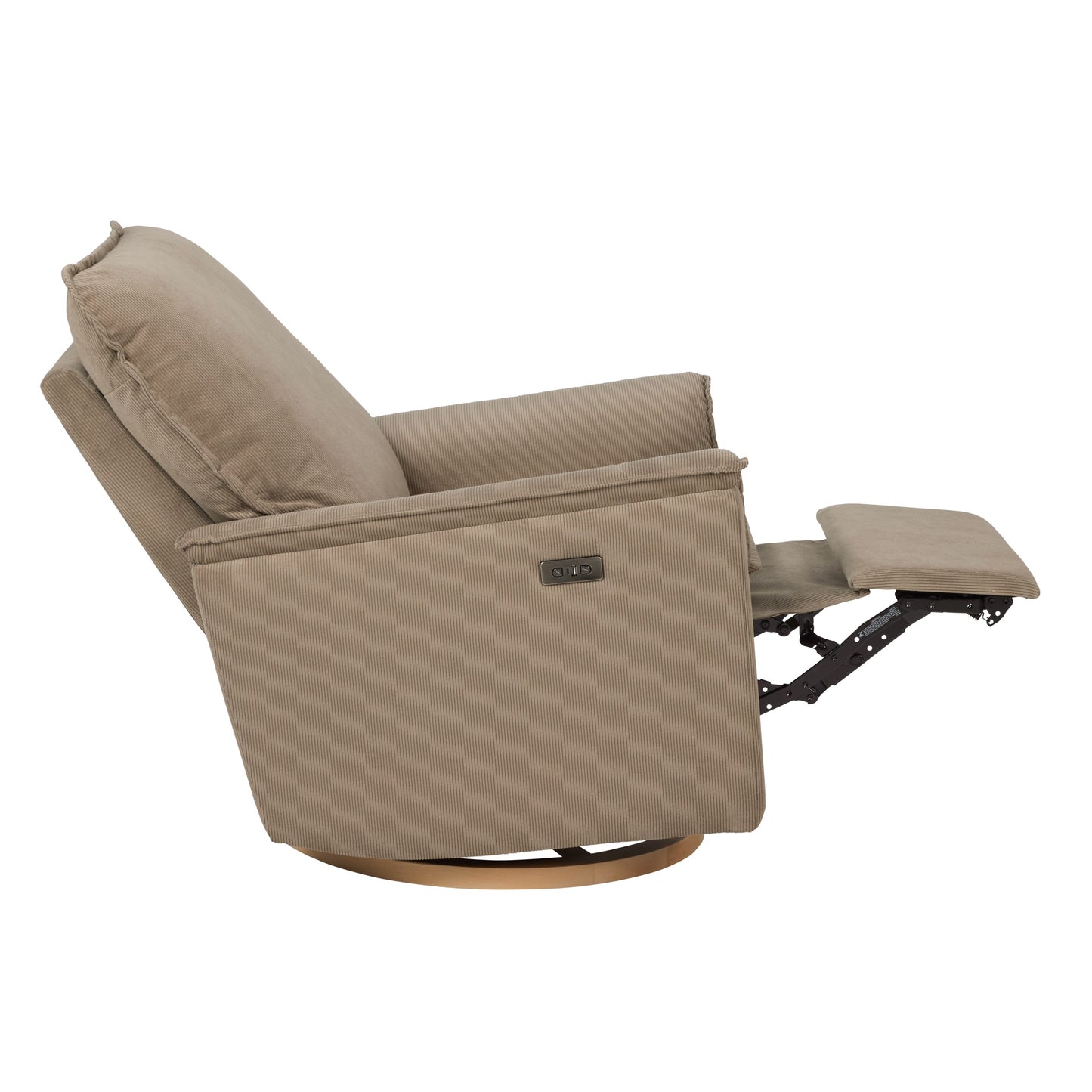 Louie Electric Recliner Glider Nursery Chair in Mocha Corduroy