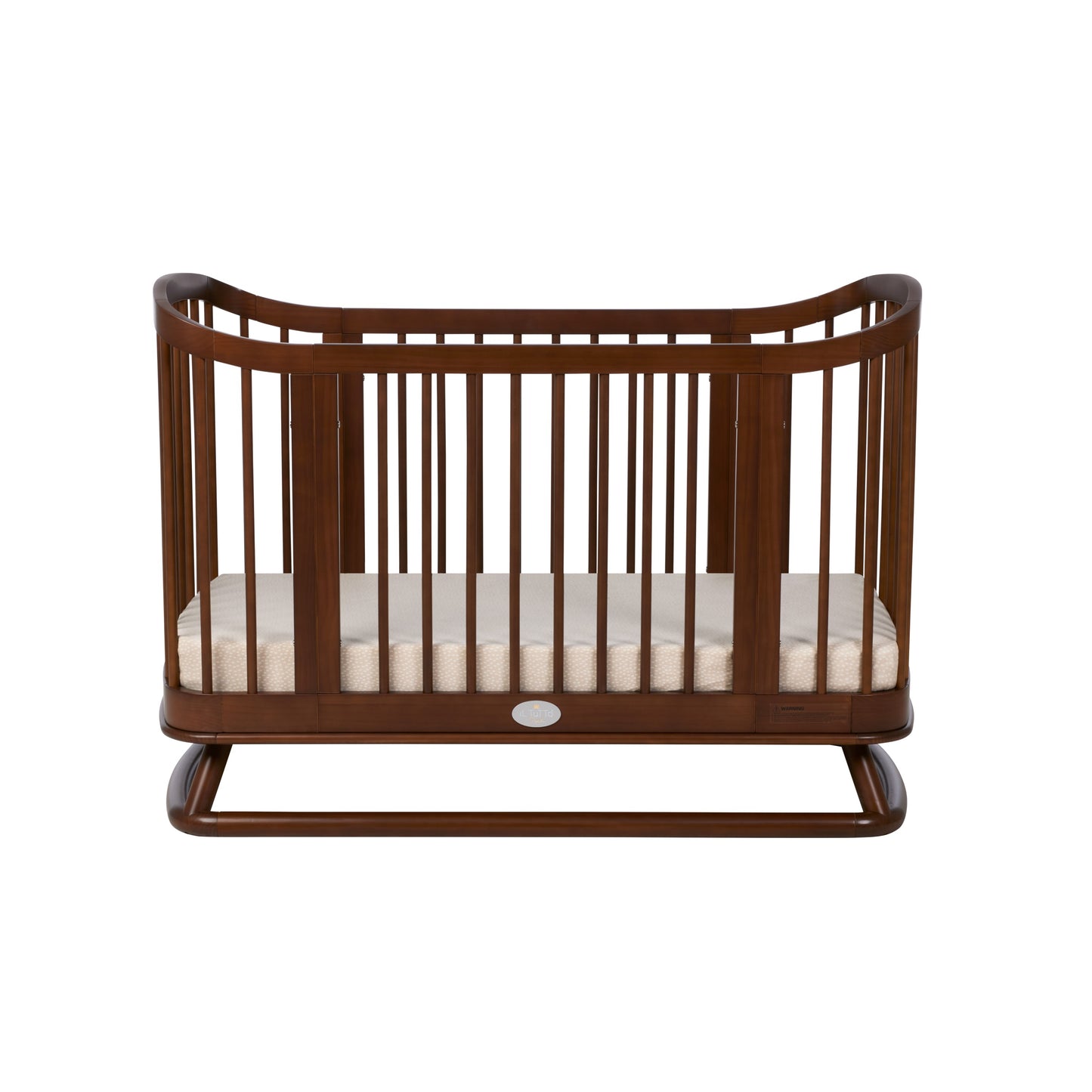 Luca Sustainable Timber Cot in Walnut