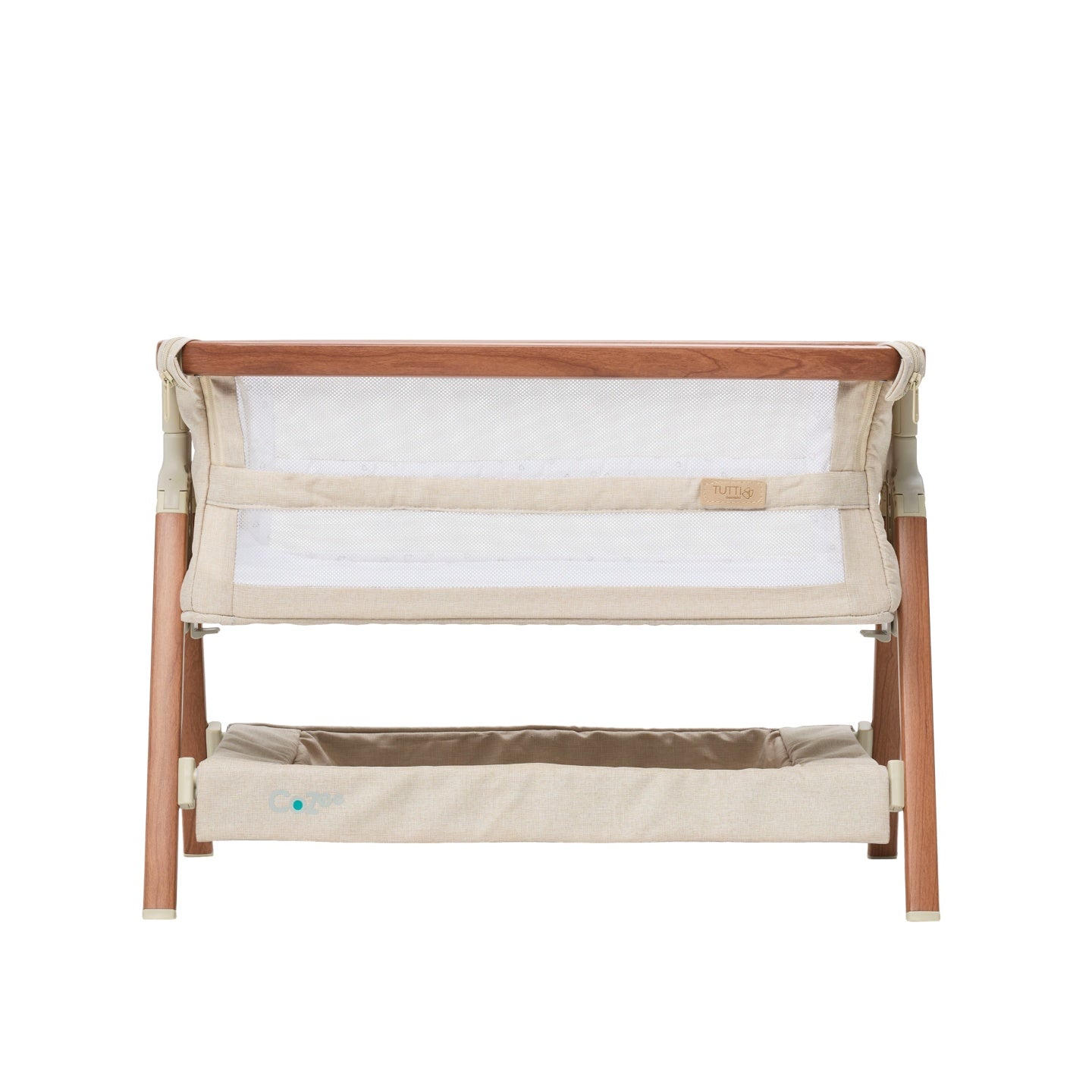 Mini CoZee Breeze Plus Toy Bassinet in Scandi Walnut & Ecru