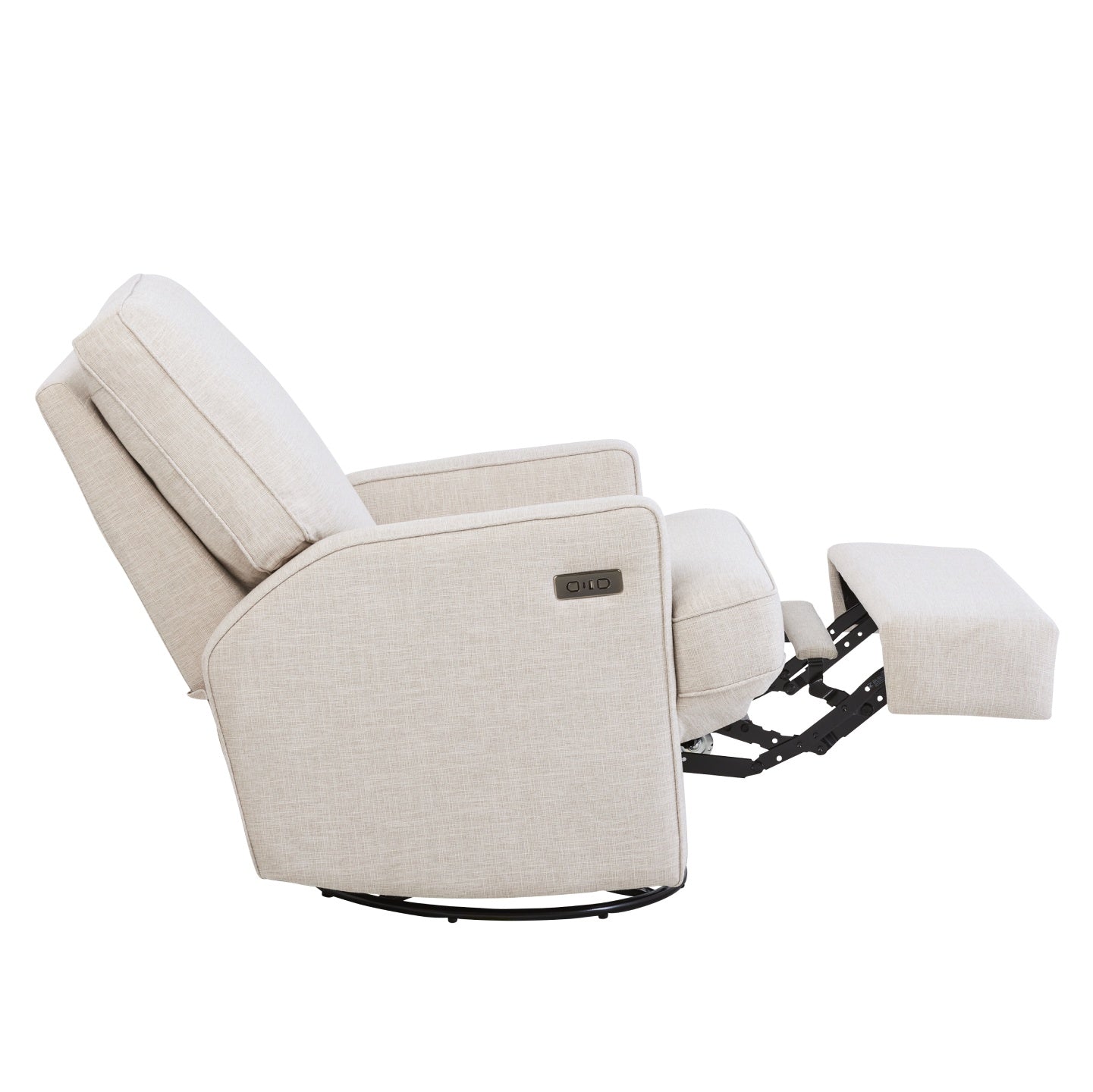 Quinn Electric Recliner Glider Chair with USB in Eggshell