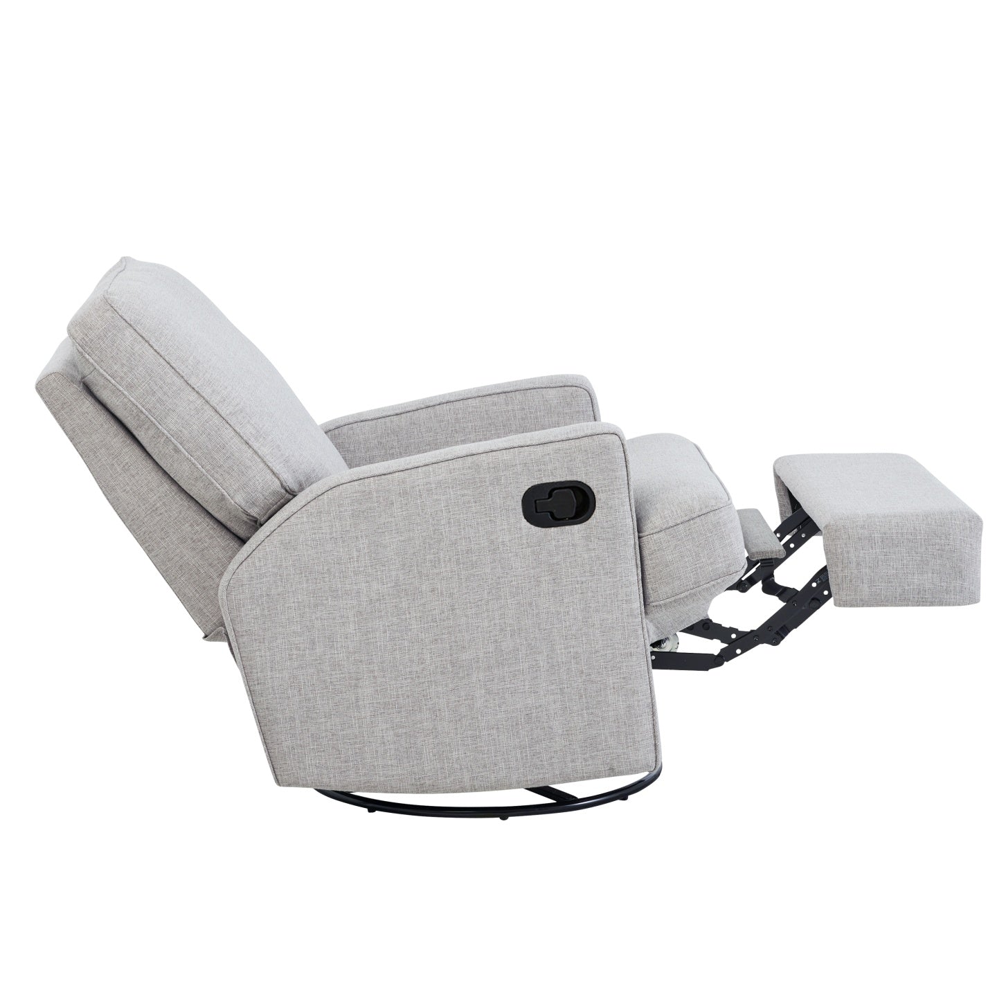 Quinn Recliner Glider Nursery Chair in Pure Grey
