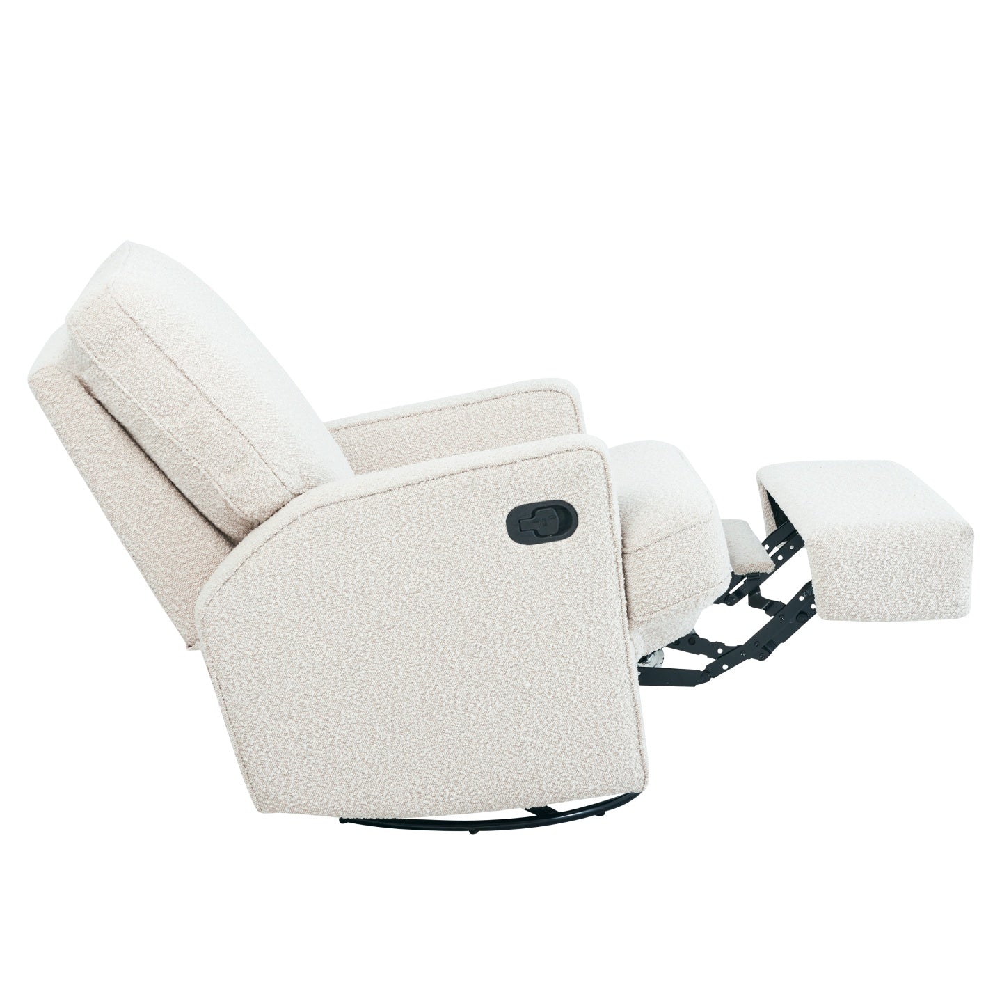 Quinn Recliner Glider Nursery Chair in Vanilla Bouclé