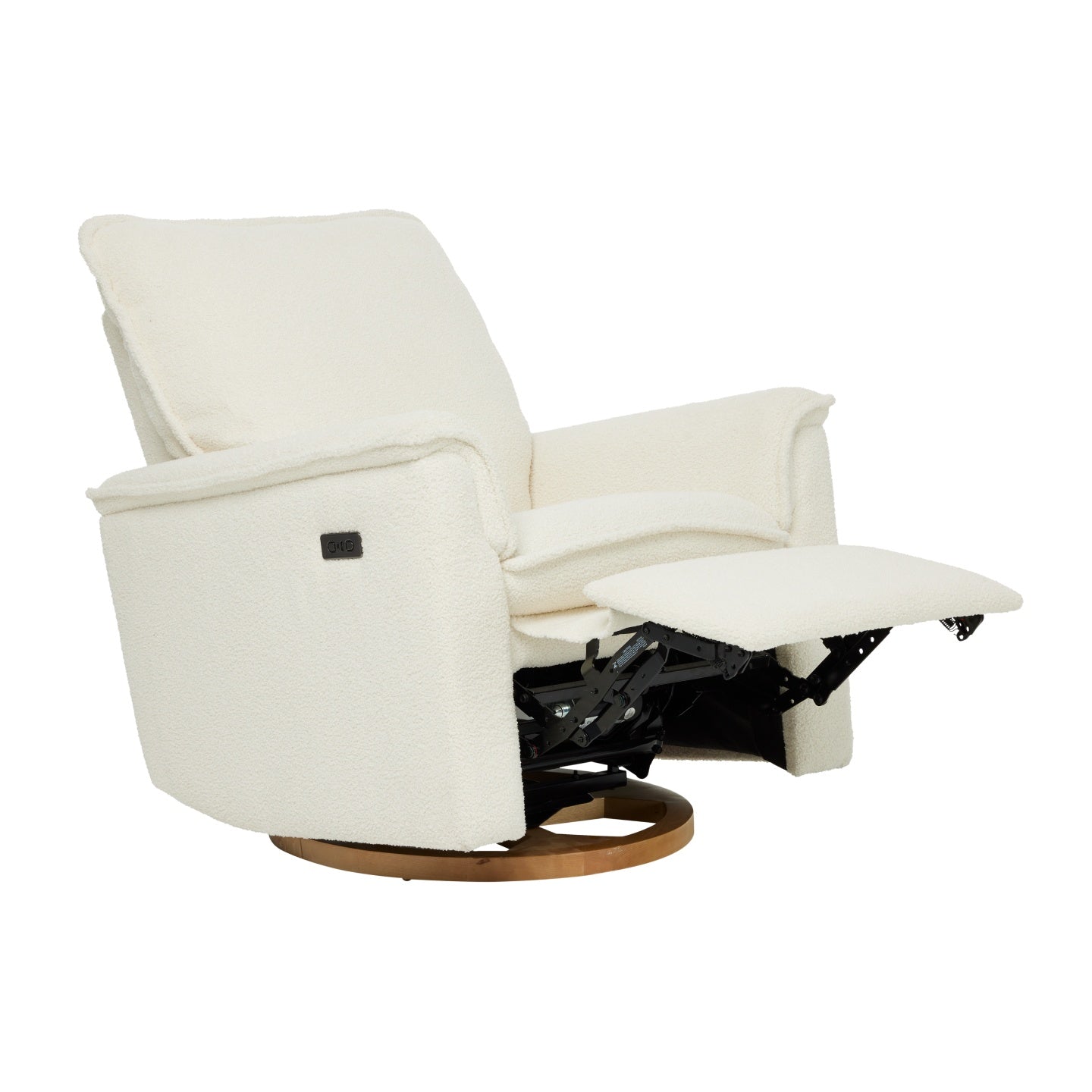 Louie Electric Recliner Glider Nursery Chair in Coconut Teddy