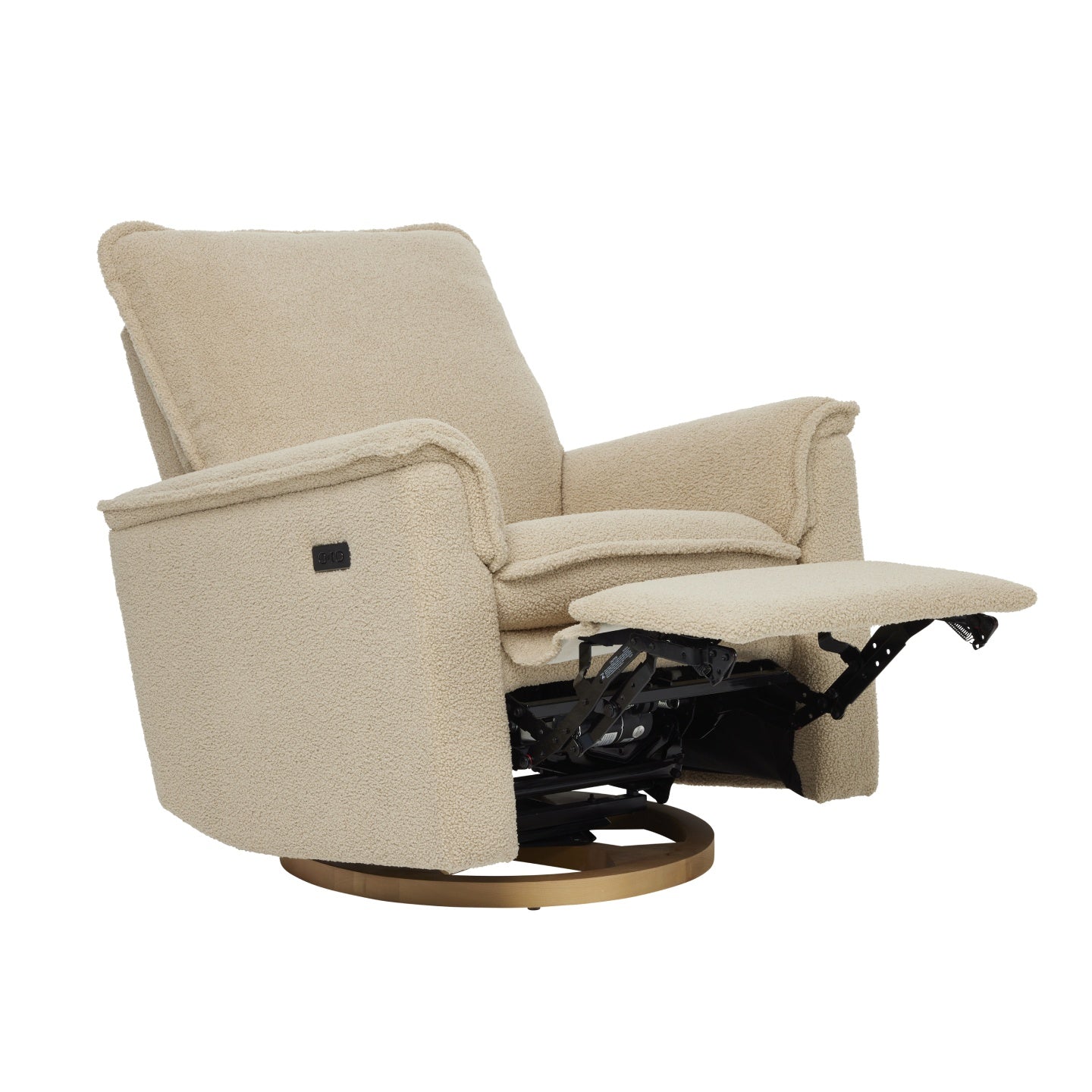 Louie Electric Recliner Glider Nursery Chair in Taupe Teddy
