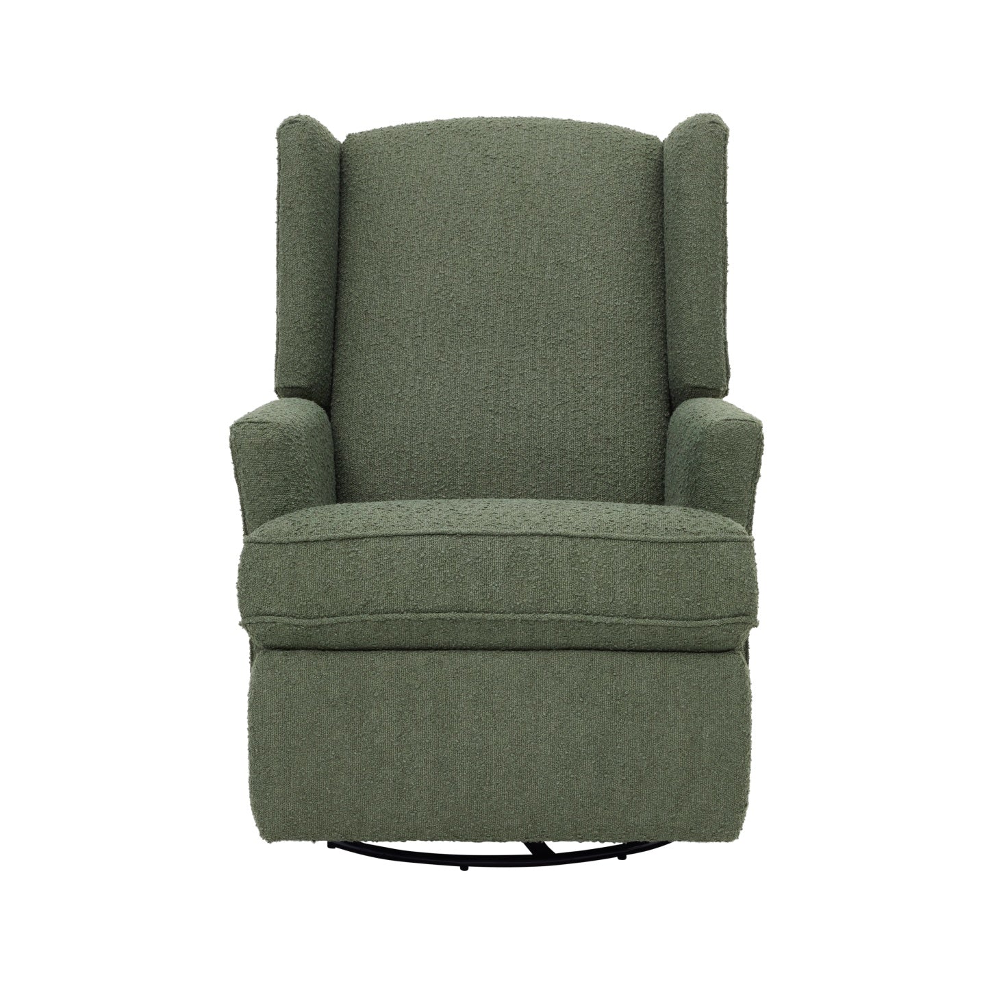 Chelsea Recliner Glider Chair in Olive Bouclé