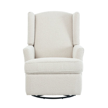Chelsea Recliner Glider Chair in Vanilla Bouclé