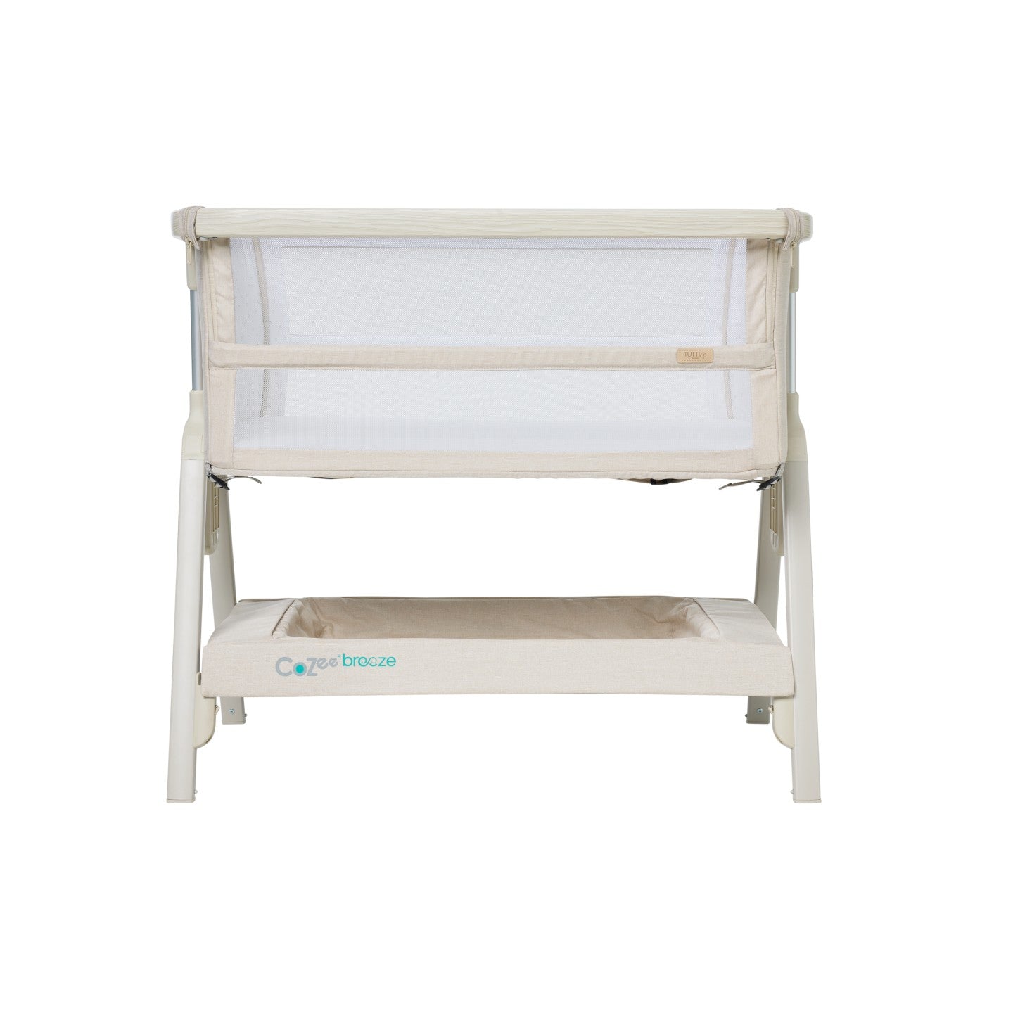CoZee Breeze Lite Co-sleeping Bassinet in Whitewash Ash and Mushroom