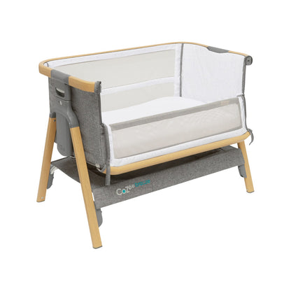 CoZee Breeze Plus Co-sleeping Bassinet with Rocking Legs in Oak Charcoal