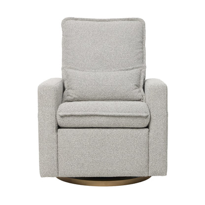 Frankie Electric Recliner Glider Nursery Chair in Grey Speckle Soft Tweed