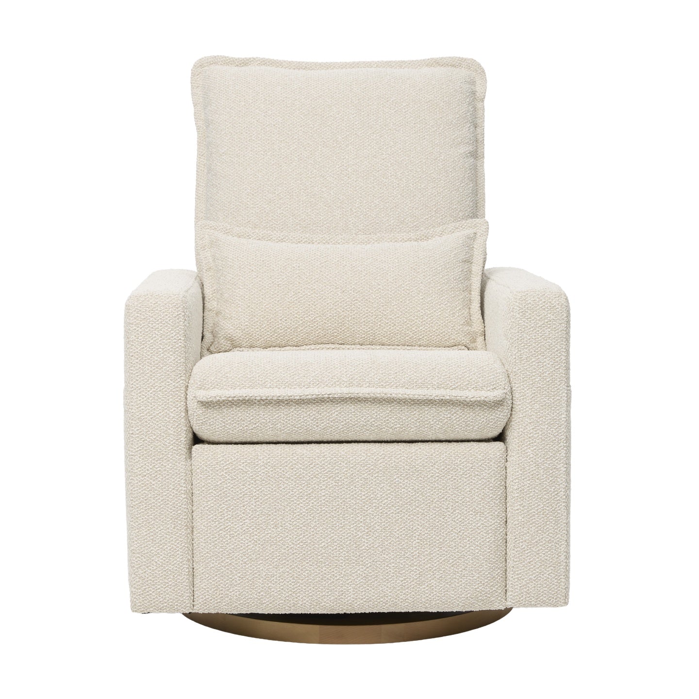 Frankie Electric Recliner Glider Nursery Chair in Light Beige Soft Tweed