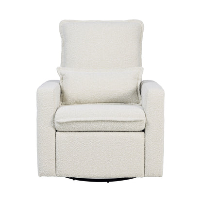 Frankie Electric Recliner Glider Nursery Chair in Vanilla Bouclé