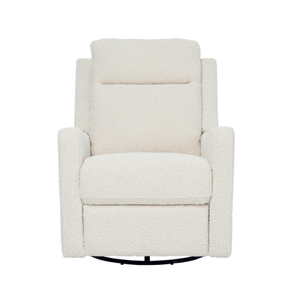 Henry Recliner Glider Chair in Vanilla Bouclé