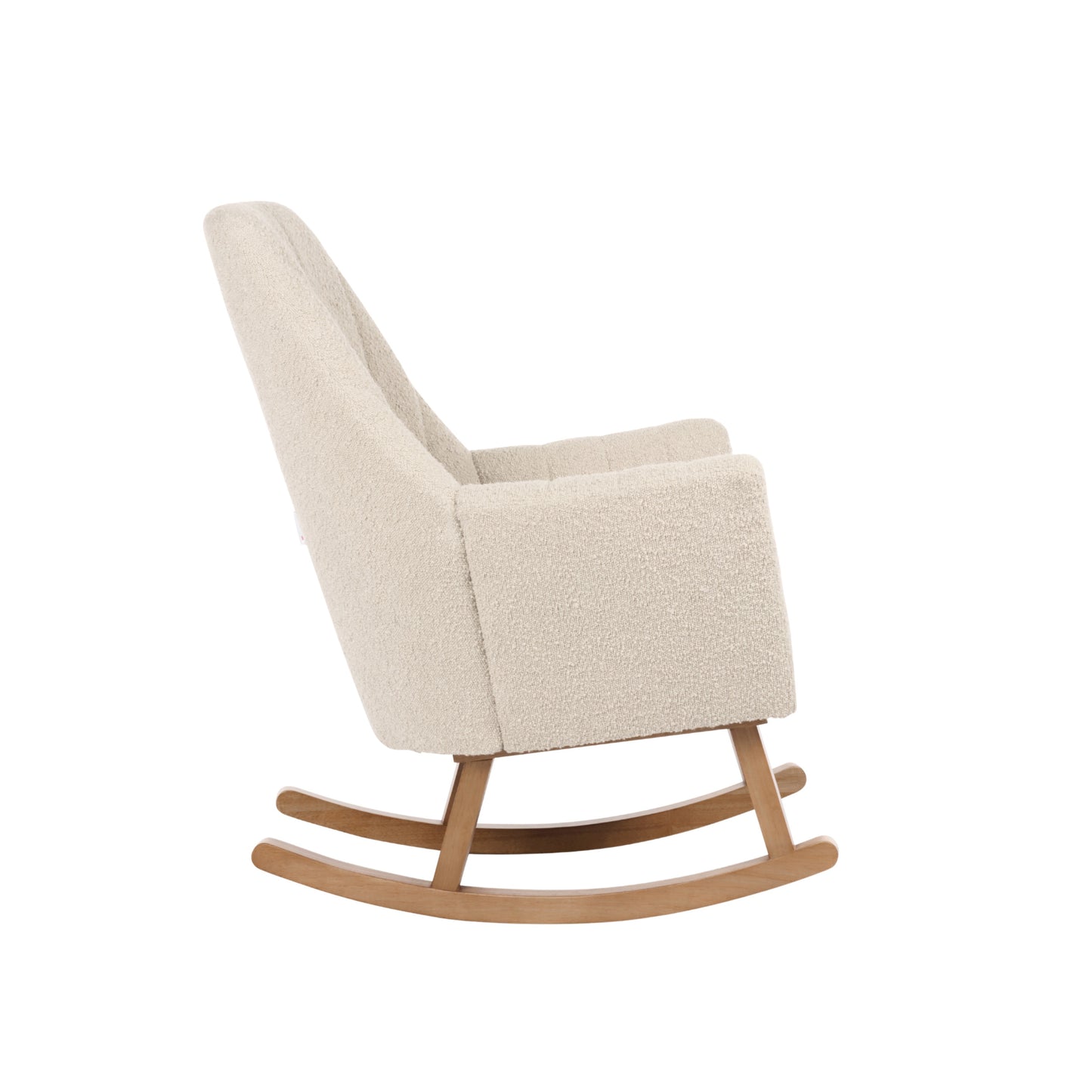 Jonah Rocking Chair & Foot Stool in Mushroom Boucle