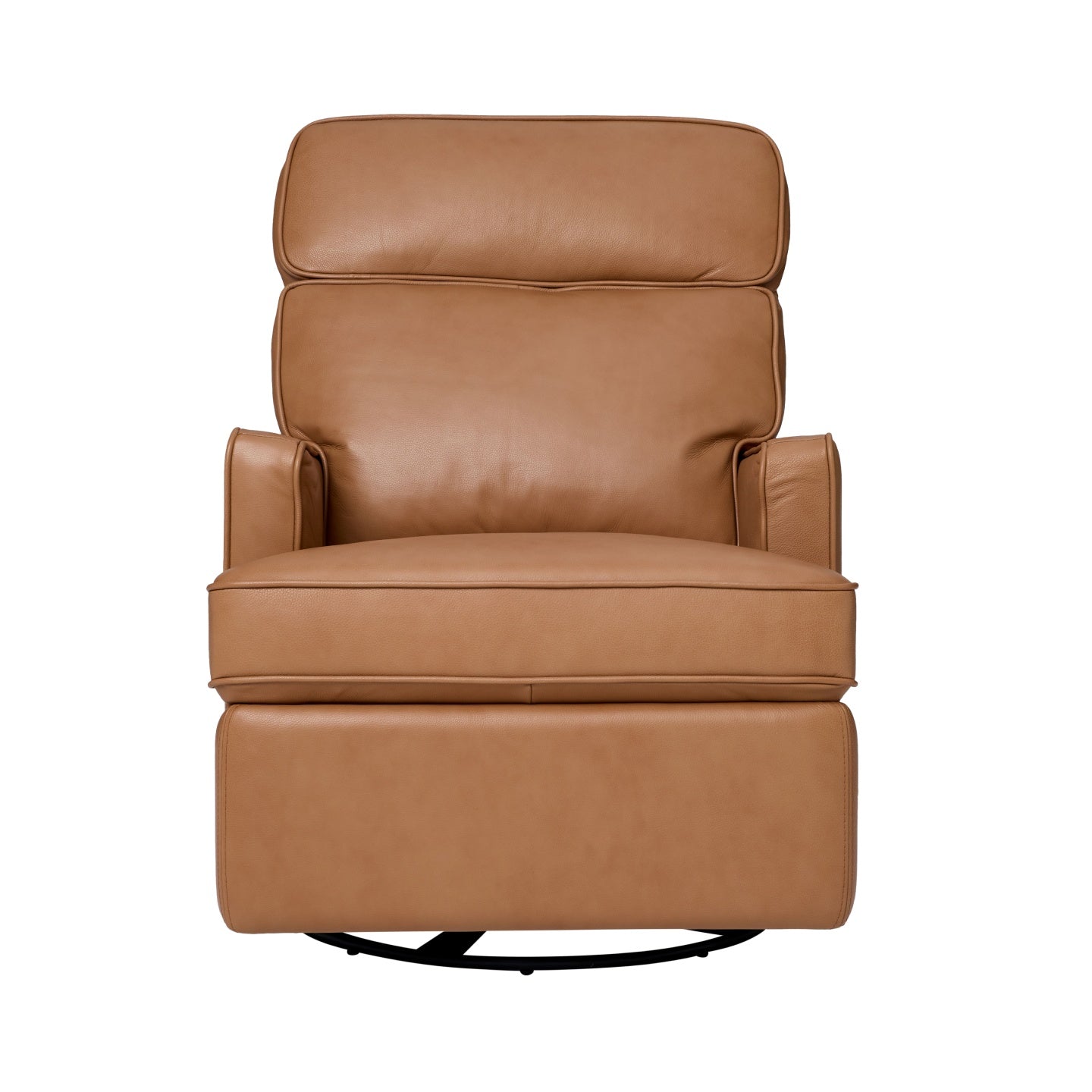Leo Electric Recliner Glider Chair with USB in Tan Leather