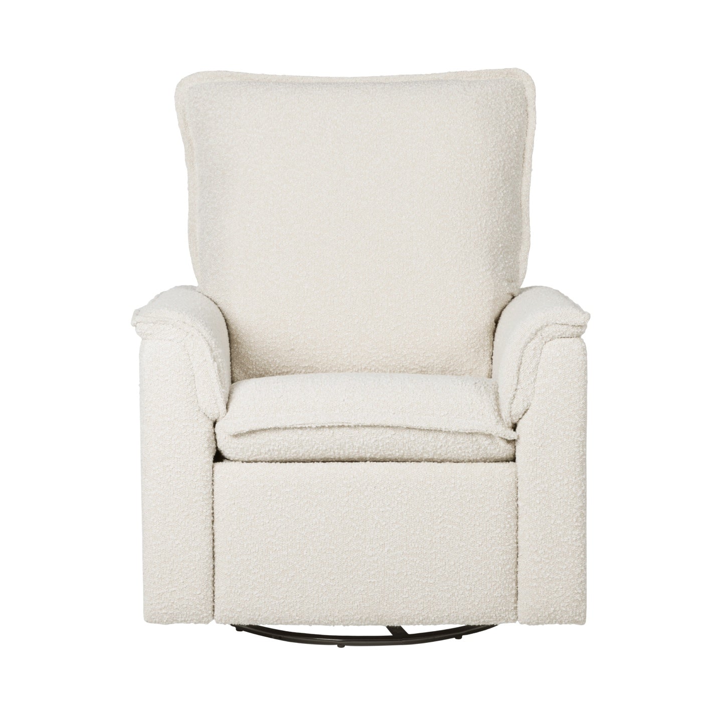 Louie Recliner Glider Nursery Chair in Vanilla Bouclé