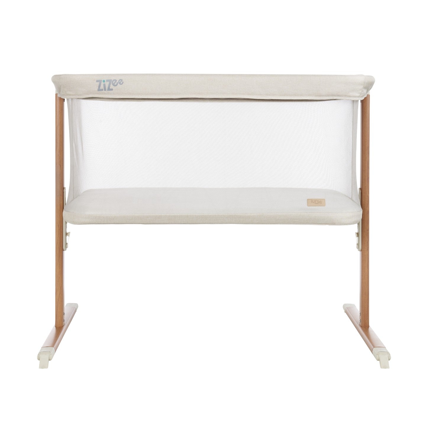 Zizee Bassinet in Scandi Walnut and Ecru