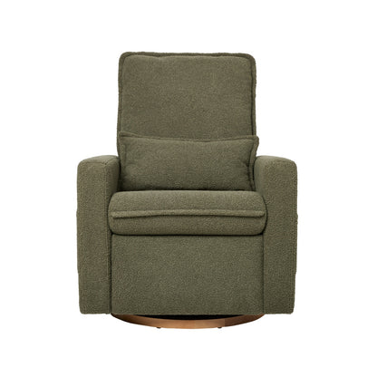 Frankie Electric Recliner Glider Nursery Chair in Olive Teddy