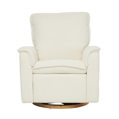 Louie Electric Recliner Glider Nursery Chair in Coconut Teddy