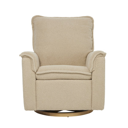Louie Electric Recliner Glider Nursery Chair in Taupe Teddy