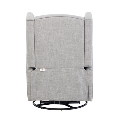 Chelsea Electric Recliner Glider Chair with USB in Pure Grey