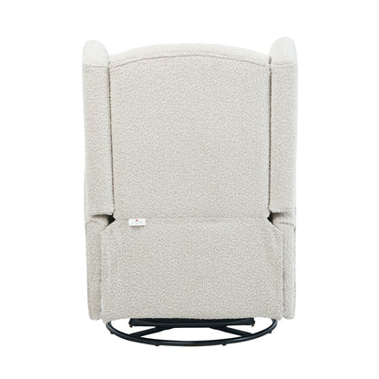 Chelsea Recliner Glider Chair in Vanilla Bouclé