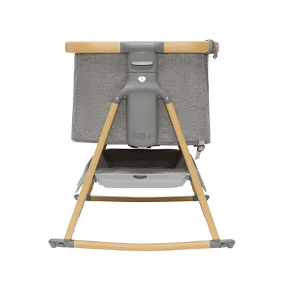 CoZee Breeze Plus Co-sleeping Bassinet with Rocking Legs in Oak Charcoal