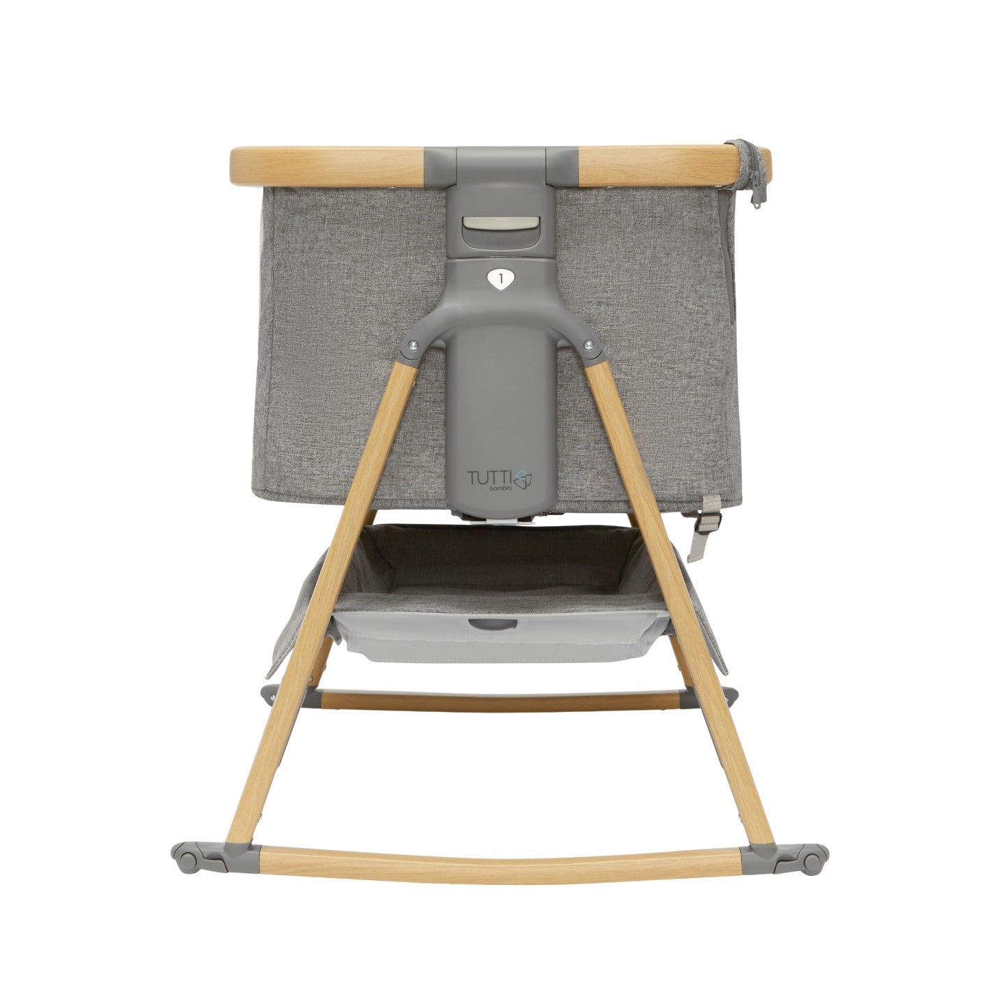 CoZee Breeze Plus Co-sleeping Bassinet with Rocking Legs in Oak Charcoal